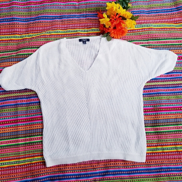 Chaps Tops - 4x25 Chaps Linen/Cotton Knit Dolman Sleeve Blouse